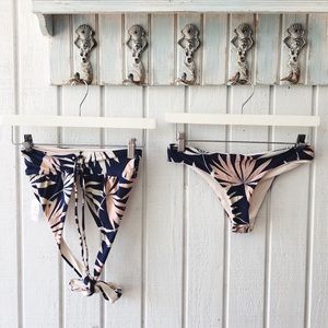 LSPACE Floral Halter With Cheeky Bottom